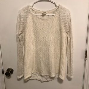 Anthropologie white knit sweater
